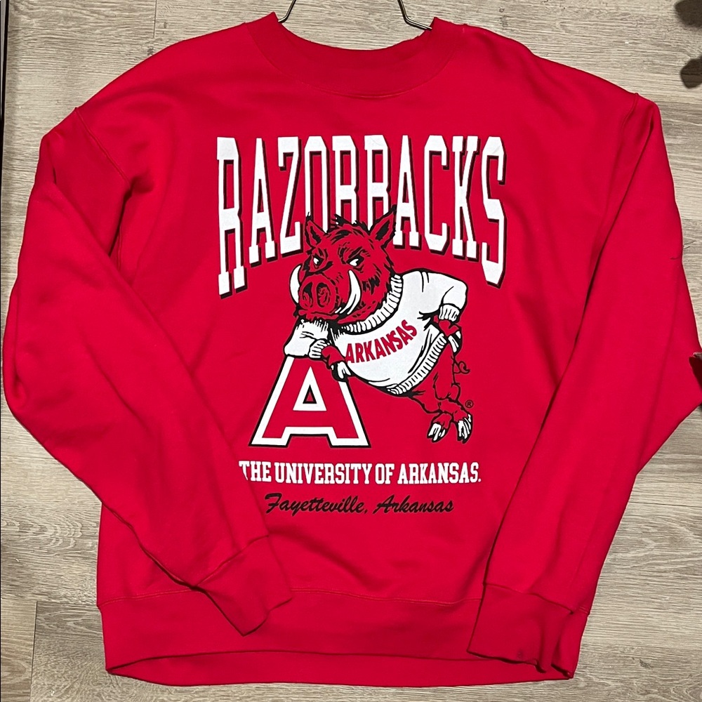 NWOT Riff Raff Vintage Arkansas Razorbacks Sweater